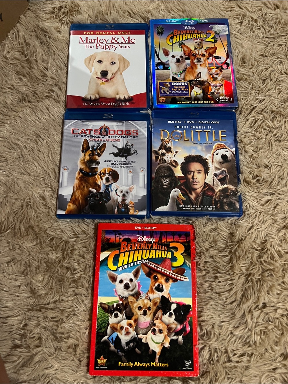 Kids Dog / Animal Blu-ray Movie Collection - x5 movies